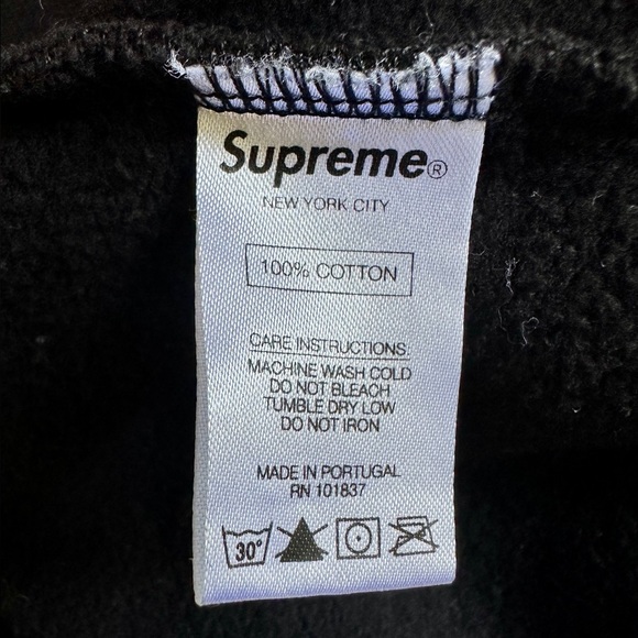 Supreme Love or Hate Hooded Sweatshirt in Black Like New - Picture 9 of 14